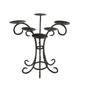 เชิงเทียนโลหะสำเร็จรูปสำหรับตกแต่งแนวโบราณทำด้วยมือเชิงเทียนฐานไม้ดีไซน์น่าดึงดูด - Product Image 3