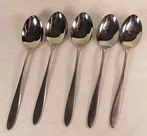 Ensemble de couverts de service au design authentique en acier inoxydable poli argenté, avec manche long plat et épais, au design fabuleux - Product Image 4