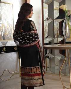 Indien pakistanais dernière mousseline de soie brodée Salwar Kameez avec maçonnerie lourde Collection de mariage de luxe vente chaude robe 0393 - Product Image 3