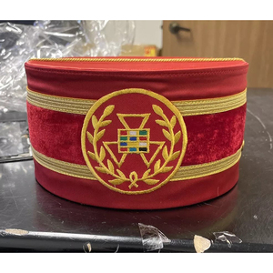 Masonic Grand Lodge Worshipful Master Blue Lodge Crown Cap <b>Black</b> & Blue Machine Embroidery OEM Service ronpex - Product Image 1