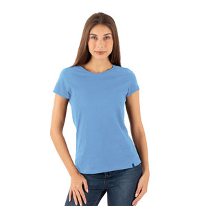 Camiseta informal de alta calidad para mujer, ropa lisa de moda con cuello redondo y bloque de Color ecológico con impresión Digital - Product Image 1
