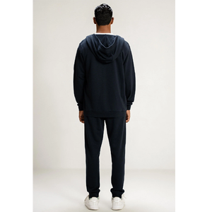 Trajes de jogging con logotipo personalizado Puff Print Sun Faded Fleece Hoodie Pants Set Flared Stacked Sweatsuit Chándal para hombres - Product Image 3