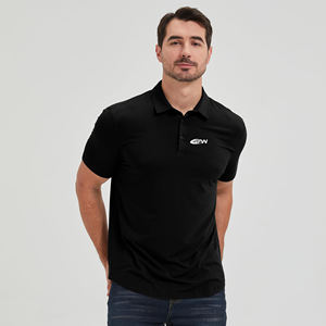 Camisas de Golf Premium para Hombre, 100% Algodón, con Logotipo Bordado Personalizado, Estampado, Casual, Sólido, Transpirable, Manga Corta, 200g - Product Image 5