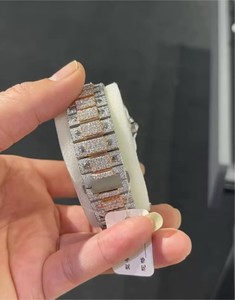 Sang trọng moissanite xem thủ công đồng hồ cho nam giới Trắng moissanite tự động cổ tay sang trọng đồng hồ - Product Image 3