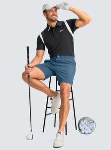 Short de Golf Décontracté pour Homme 100% Coton Léger Séchage Rapide Respirant avec 3 Poches Short de Travail à Motif Solide - Product Image 6