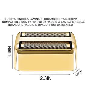 Lot de 2 Lames et Grilles de Rechange Dorées pour Rasoir Rotatif à Double Lame, Rasoir Facial Lavable à Triple Lame pour Utilisateurs de Rasoirs Doubles - Product Image 4