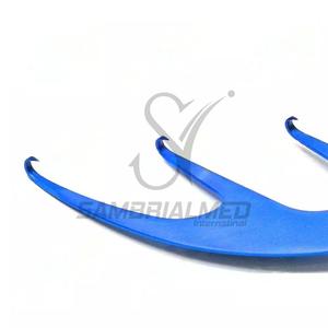 Retractor de elevación coronal Yancoskie de acero inoxidable alemán DIN EN ISO 13485, 6 puntas, instrumentos de cirugía plástica con revestimiento azul - Product Image 3