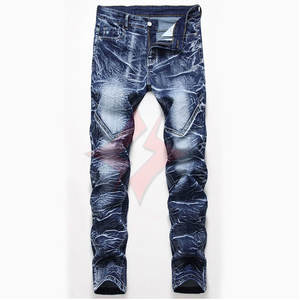 Pantalones Vaqueros Unisex Transpirables con Roturas y Pintura, Estilo Casual de Verano, Corte Ajustado, Pierna Recta, Denim Desgastado, Pantalones de Motociclista para Todas las Temporadas - Product Image 1