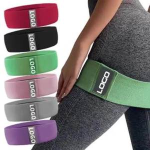 Wholesale Custom Logo Print Fabric Fitness Exercise Booty Hip <b>Band</b> Set <b>Workout</b> Loop Resistance <b>Bands</b> - Product Image 3