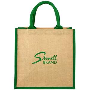 Bolsas de yute lisas funcionales de moda de tela de yute natural 100% hechas a mano-Bolsas de compras amigables con la tierra a la venta - Product Image 5