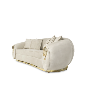 Soleil Contemporary One-Seater Sofa Velvet Home Furniture with Washable Upholstery Sponge Filling for Living Room or Apartment - Product Image 3