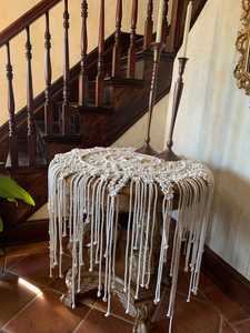 Pas cher prix macramé crème Crochet à manger nappe de Table en coton tissé à la main Boho mariage chemin de Table macramé chemins de Table - Product Image 2