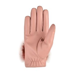 Wholesale Fashion Sheepskin Gloves Winter <b>Women</b> Soft Gloves Real Leather Natural Fur Gloves - Product Image 5