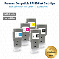 Cartucho de Tinta Compatible PFI-320 PFI320 de Alta Capacidad de 300 ml para Plotter Canon ImagePROGRAF TM-200 TM-300 TM-5200, Tinta de Pigmento