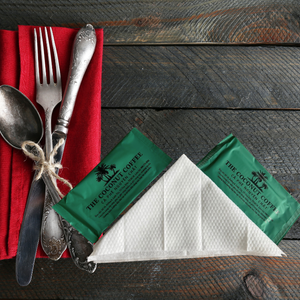 Lingettes humides personnalisées taille voyage écologique bon nettoyage pour manger fabriqué au Vietnam - Product Image 1