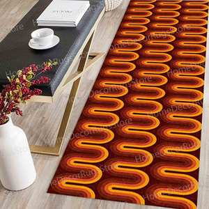 Brown Groovy Retro 70's <b>Rugs</b>, Minimal <b>Rug</b>, <b>Boho</b> <b>Rug</b>, Modern <b>Rugs</b>,Goblen <b>Rug</b> - Product Image 1