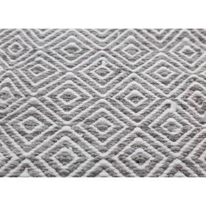 พรมขนสัตว์ทำมือ Abrash สีเทา-ดำ ลายเรขาคณิตแบบทอเรียบ สำหรับบ้าน รูปทรงสี่เหลี่ยมผืนผ้า ทางเดิน ADWP-13043 พรมข้างเตียง - Product Image 3