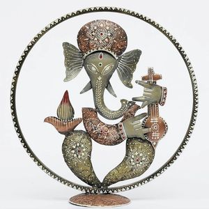 Mesa de metal ligera tradicional de Iron Lord Ganesha para decoración del hogar - Product Image 2