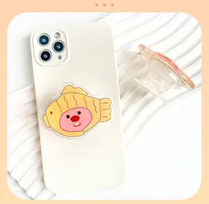 Funny Cartoon Cute Loopy Universal Collapsible Acrylic Cell Phone Grip Popsocket 3M Mobile Phone Holder Socket