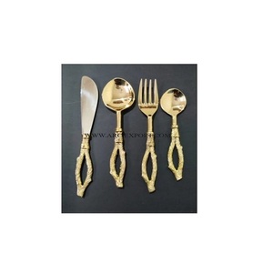 Nouveau style de coutellerie de créateur attrayant avec fournisseur en gros de couverts polis en or Ensemble de couverts de table pour la maison - Product Image 1