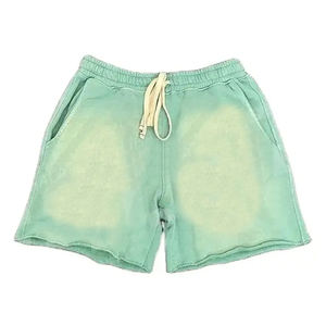 Shorts Unisex Personalizados al por Mayor, Shorts Vintage Desgastados con Lavado Ácido, Borde Crudo, Felpa Francesa de Algodón, Shorts Vintage con Lavado Ácido - Product Image 4