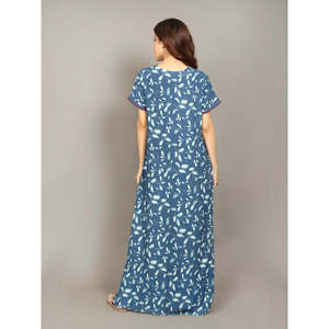 Evolove – Nuisette longue en viscose Liva pour femme, avec poches, super douce et confortable, en popeline tissée, boutonnée, fermeture à cordon, demi-tenue 3 pièces - Product Image 5