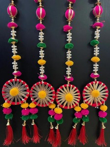 Indian Door Hanging Toran Decor for Haldi, Mehndi, Desi Weddings, Festive Wall Hanging, Puja Backdrop, Ganesh Utsav Decoration - Product Image 5