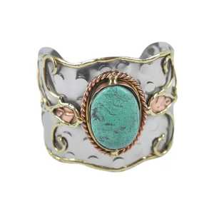 Bracelet manchette unique en laiton avec finition polie exclusive Charme élégant en acier inoxydable pour les fêtes - Product Image 3