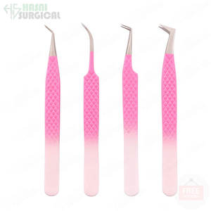 Pince à épiler pour la maison et le salon de beauté pince à épiler d'extension de cils rose propre marque outils applicateurs pince à cils - Product Image 5