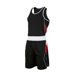 Kit de uniforme de boxeo azul superventas, 100% de poliéster, uniforme deportivo de boxeo, chaleco de boxeo personalizado y conjunto corto - Product Image 5