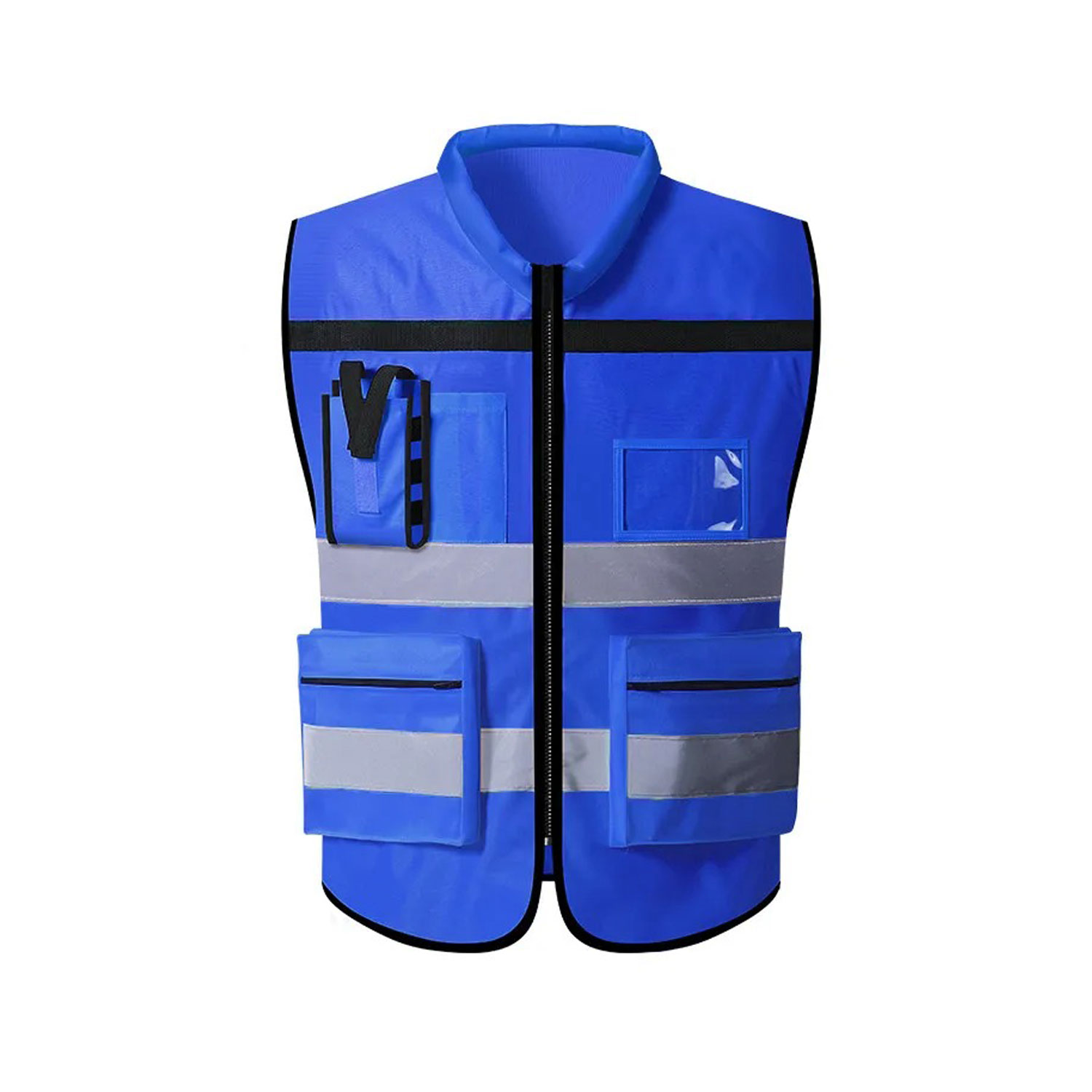 Custom Logo Color High Visibility Security Vest Multifunctional Pockets and Front Hi Viz Tactical Reflective Safety Clothing