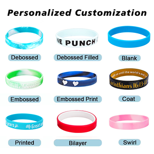 Fabricante profesional Pulsera de goma de silicona Venta al por mayor Pulsera de silicona Impresión Pulsera de silicona personalizada - Product Image 2