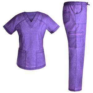 Tenues d'infirmières athlétiques personnalisées en usine, ensembles de blouses et pantalons de jogging en spandex pour hôpitaux et établissements médicaux - Product Image 1