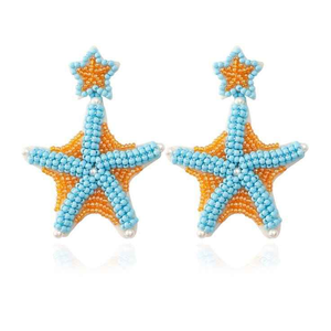 Boucles d'oreilles brodées de perles de rocaille multicolores faites à la main de l'Inde bijoux de mode pour femmes et filles - Product Image 5