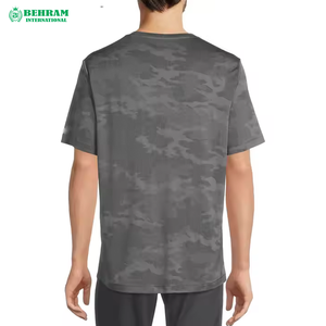 T-shirts en coton 100% rouge uni pour hommes, décontractés, col rond, manches régulières, grandes tailles, coupe ample, anti-rides, écologiques - Product Image 6