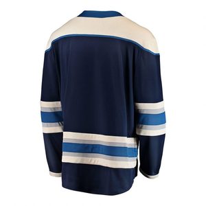 Vente en gros de maillots de hockey sur glace pour hommes coupe ajustée personnalisés conformes BSCI polyester sublimation séchage rapide respirant nom d'équipe personnalisé - Product Image 2