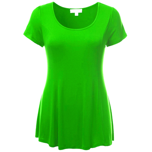 T-shirt femme XL coton demi-manche col rond Style décontracté couleur unie séchage rapide respirant haut tricoté Logo de qualité notch - Product Image 3