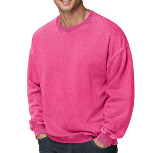 Sudadera de Algodón para Hombre, Estilo Básico Profesional, Cuello Redondo, Lavado Ácido, 100% Algodón, Talla Personalizada, Diseño Sólido - Product Image 5