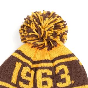 Iota phi theta หมวกถัก1963หมวกบีนนี่สีน้ำตาลและสีทองหมวกพันข้อมือปอมสำหรับฤดูหนาวหมวกแก๊ปกรีกชีวิตพี่น้องสวมใส่ในสภาพอากาศหนาวเย็น - Product Image 5