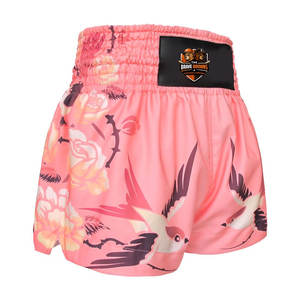 Pantalones Cortos de Muay Thai Cómodos, Ligeros, Duraderos y de Secado Rápido, 100% Poliéster, para Entrenamiento en el Gimnasio, Práctica Diaria y Uso en Artes Marciales - Product Image 4