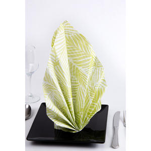 Tovaglioli con Stampa Tropicale Pistacchio 50x50cm, Bambutex Naturale, 200 Pezzi, B2B - Product Image 1