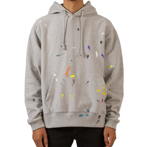 Sudaderas con capucha con salpicaduras de tinta DIY al por mayor, sudaderas con capucha con salpicaduras de pintura multicolor gastadas de algodón grueso y pesado personalizadas con cuerda - Product Image 4