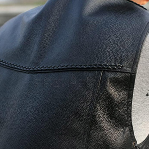 Bonne qualité 100% cuir fait mode gilet prix raisonnable hommes vêtements gilet en cuir en Stock - Product Image 2