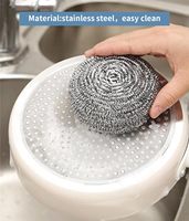 Éponges à récurer en laine d'acier inoxydable de haute qualité, écologiques et durables, tampons à récurer flexibles multifonctionnels pour cuisine, dernière nouveauté en rouleau