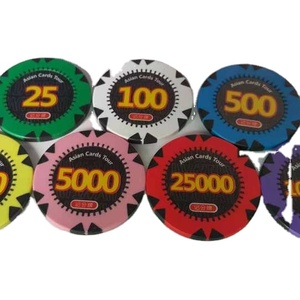 ชิปโปกเกอร์ดินเผาหรูหรา14gm คาสิโนชิปพลาสติกเซรามิก10g สำหรับเป็นของขวัญหรือคาสิโน - Product Image 1