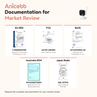Anicebb 720P HD WiFi Baby Monitor Kamera Bayi Pintar Nirkabel dengan Aplikasi IOS Android, Tampilan Jarak Jauh, Audio Dua Arah, dan Peringatan Tangisan