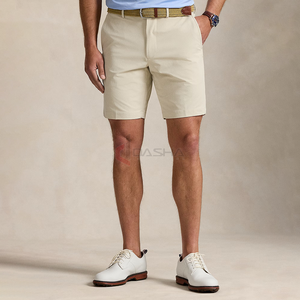 Vente en gros de shorts chino en coton pour homme, shorts d'affaires d'été décontractés à taille moyenne et extensibles, avec logo personnalisé - Product Image 4