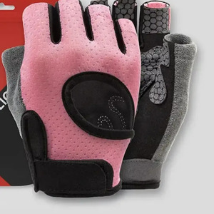 Guantes de ejercicio de gimnasio sin dedos para mujer y hombre, guantes deportivos transpirables para gimnasio, para Fitness, levantamiento de pesas - Product Image 2