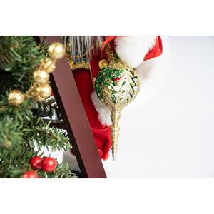 Figura de acción de Papá Noel y decoración navideña, roja, 74 cm, madera sintética, animada, para interiores, sala de estar - Product Image 5