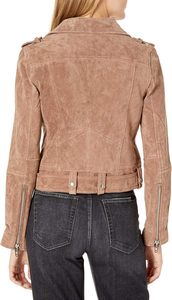 Vêtements de luxe pour femmes, vestes de moto en cuir suédé, manteaux confortables et élégants - Product Image 2